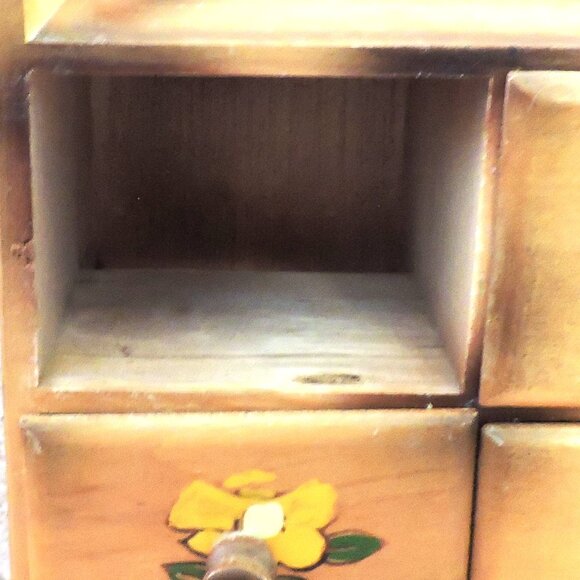 Vintage Hanging Sewing Cabinet 6 Drawer Shelf Home Decor Storage Crafts Japan - Picture 9 of 9